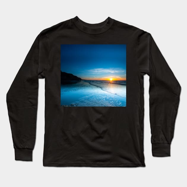 Sheringham Sun set Long Sleeve T-Shirt by Robert john